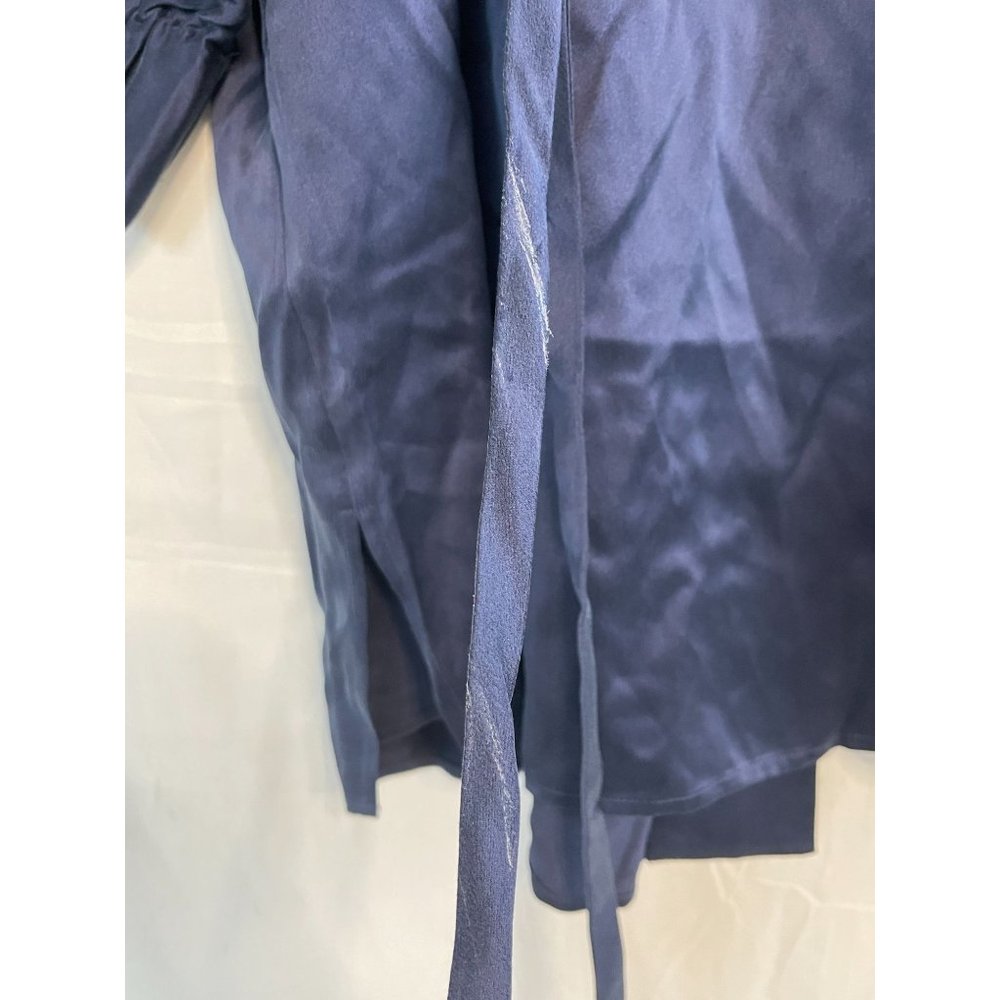 Lunya Washable Silk Robe In Deep Blue M - Picture 9 of 11